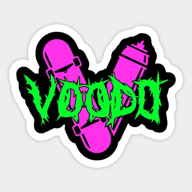 VOODO SKATE Sticker by Kembang Sepasang